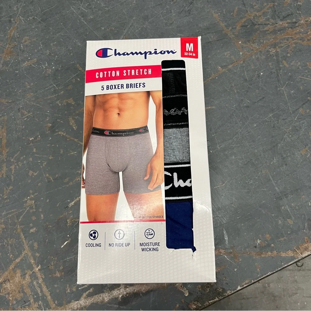 Champion Box Briefs 5-Pack Medium - Picture 1 of 5